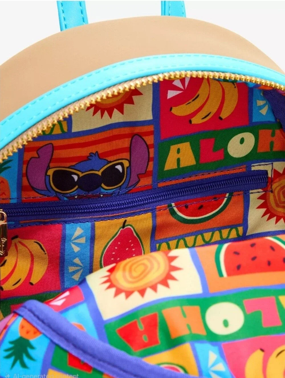 Loungefly Disney Lilo & Stitch Beach Towel Stitch Mini Backpack NWT
